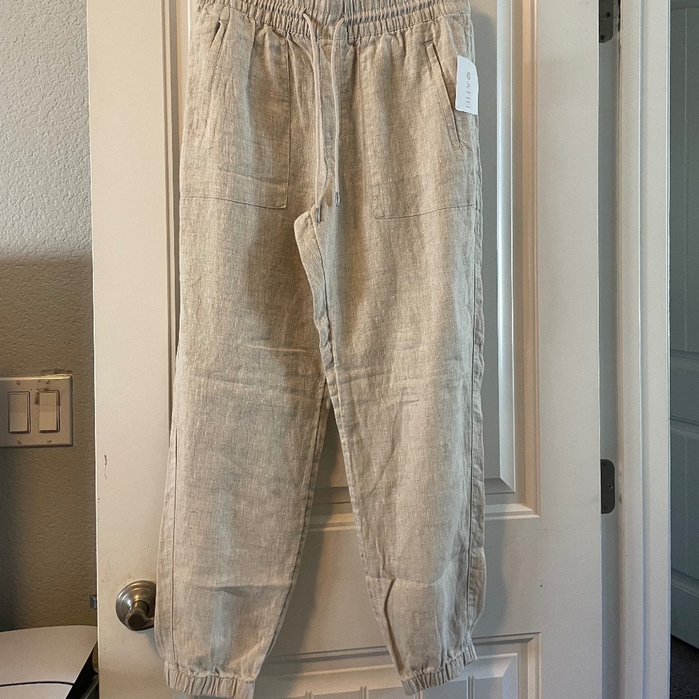 Athlete Retreat Linen Jogger NWT size small